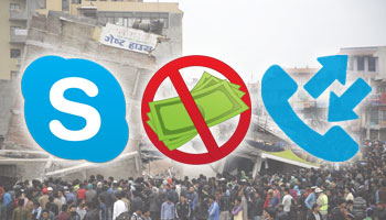 Skype поддержали жителей Непала не словом а делом